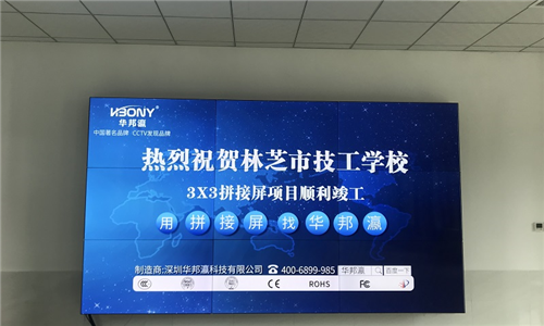 西藏林芝市技術(shù)學(xué)校拼接屏項目